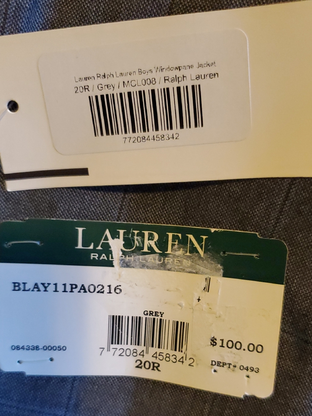 Lauren Ralph Lauren Boys Windowpane Jacket - Picture 2 of 4